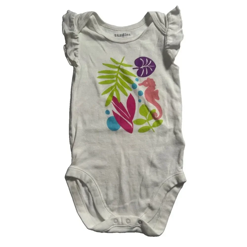 Bundles Baby Place Girls 18-24M Tropical Seahorse Top Shorts Outfit Set